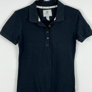 Root 73 Polo T Shirt Size S Black Short Sleeve Button Up Collared Cotton